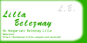 lilla beleznay business card